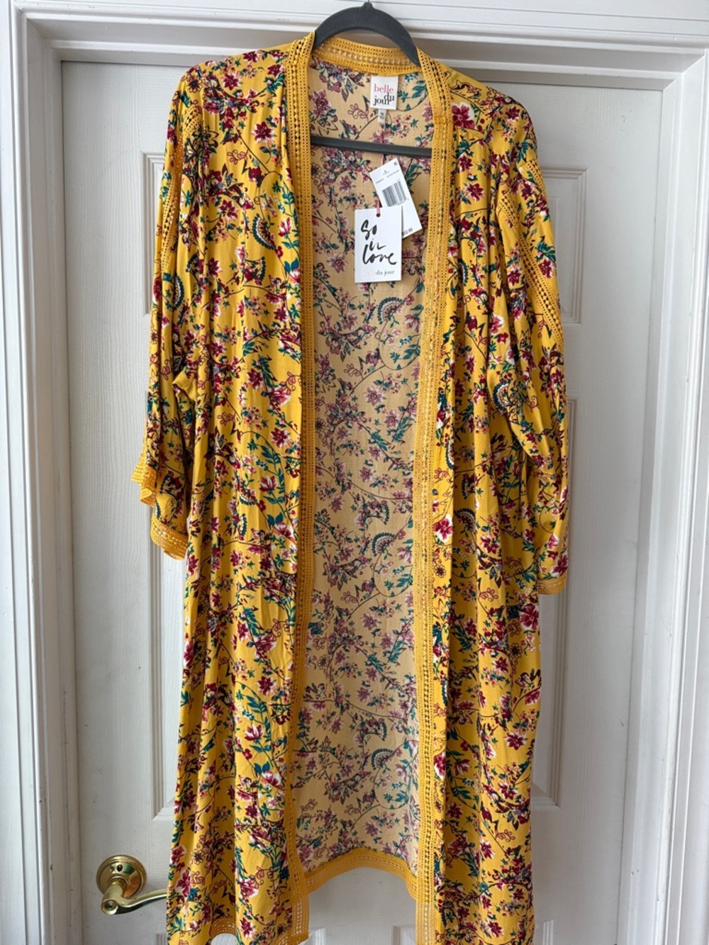 Belle Du Jour Yellow Floral Kimono